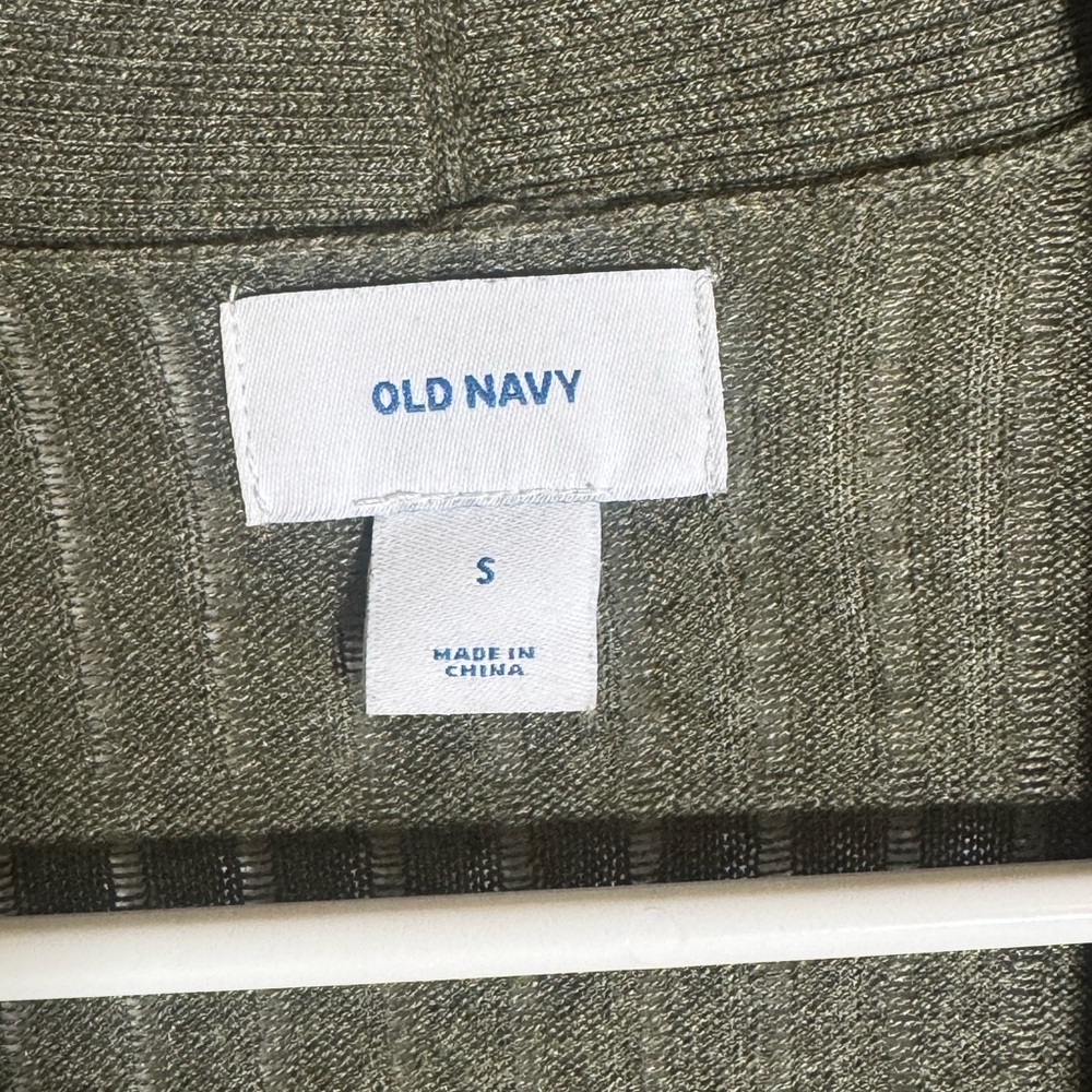 Old Navy Olive Ribbed Open-Front Cardigan - Picture 4 of 8